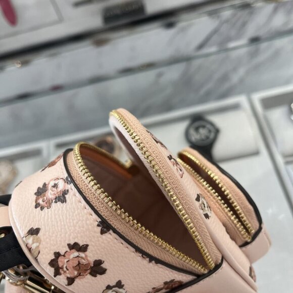 COACH MINI COURT BACKPACK BAG CHARM WITH ROSETTE PRINT CAA68 08XKE - Picture 6 of 11